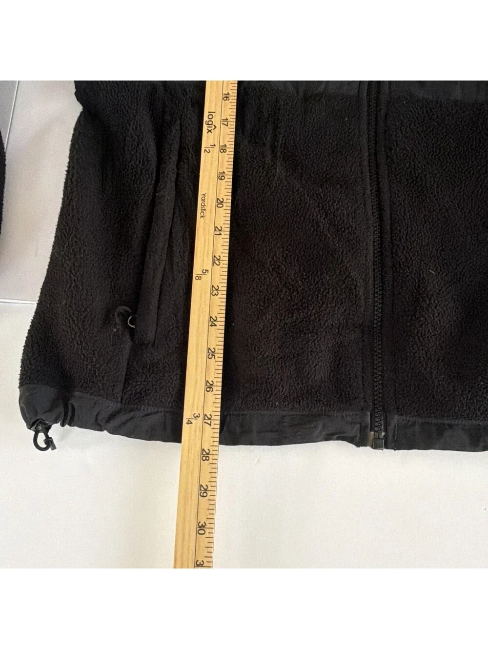 The North Face Men's Black Solid Full Zip Logo Jacket Pockets Stand-Up Size L
